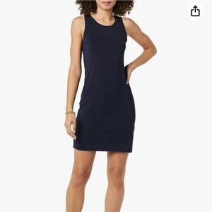 Old Navy Black Light Weight Jersey Stretch Slim Fit Tank Mini Dress Size M